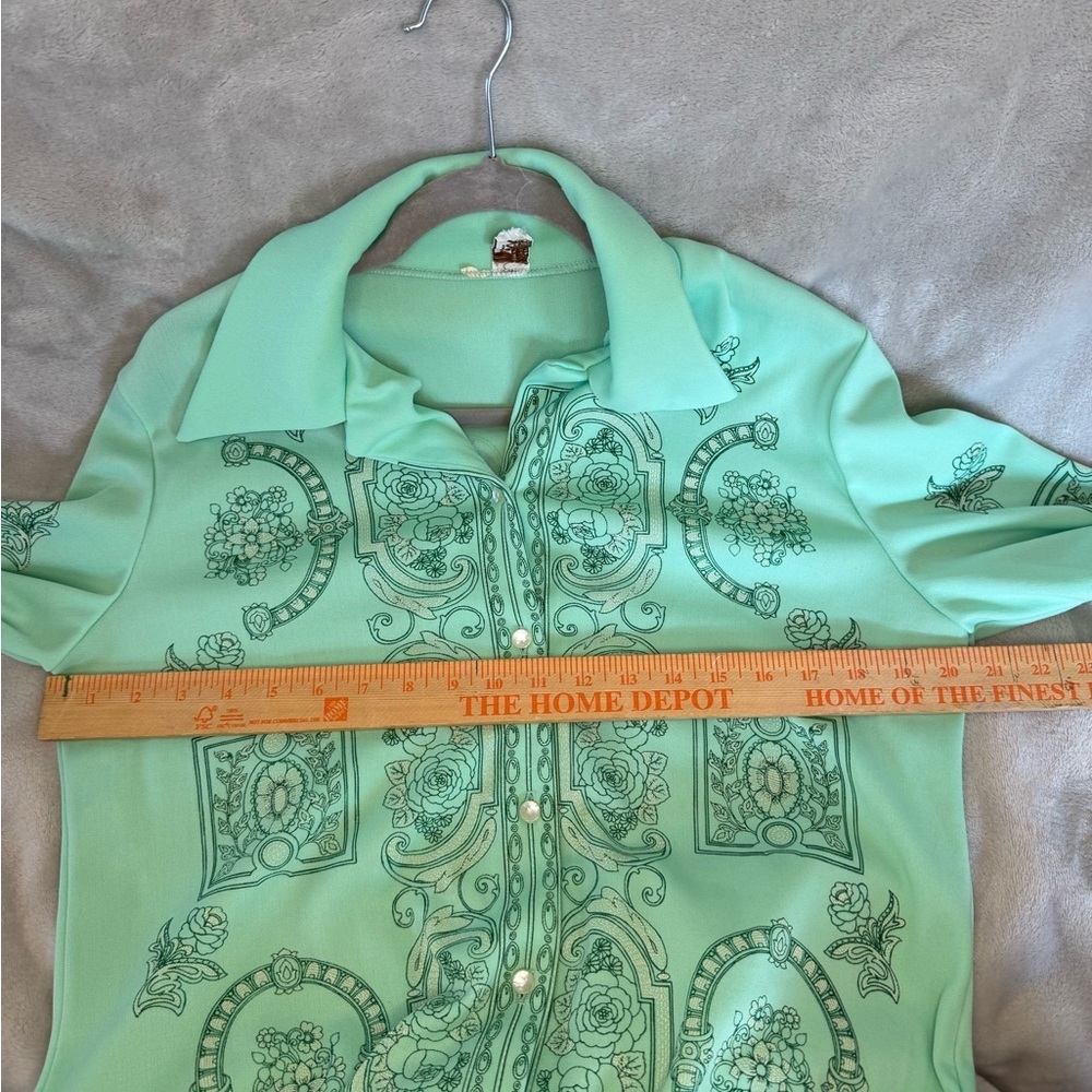 Vintage Montgomery Ward Green 1970s Top - Picture 8 of 8